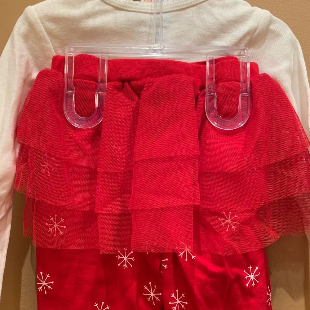 Girls Size 12M Adorable Carter's 2 Piece Tutu Pants Set Snowman Christmas NWT - Picture 7 of 7